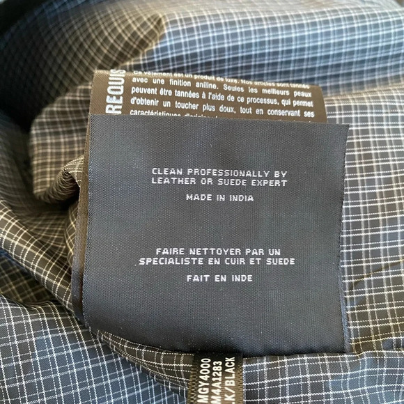 Marc New York Andrew Marc Leather Jacket Men’s Large Heavy Distressed Moto Black - Picture 6 of 14